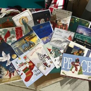 21 NEW Holiday Seasons Greeting Christmas cards large size, bonus generics